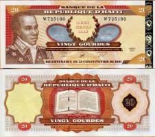 *20 haitských gourdes Haiti 2001, P271A UNC, Bicentennial - Kliknutím na obrázok zatvorte -